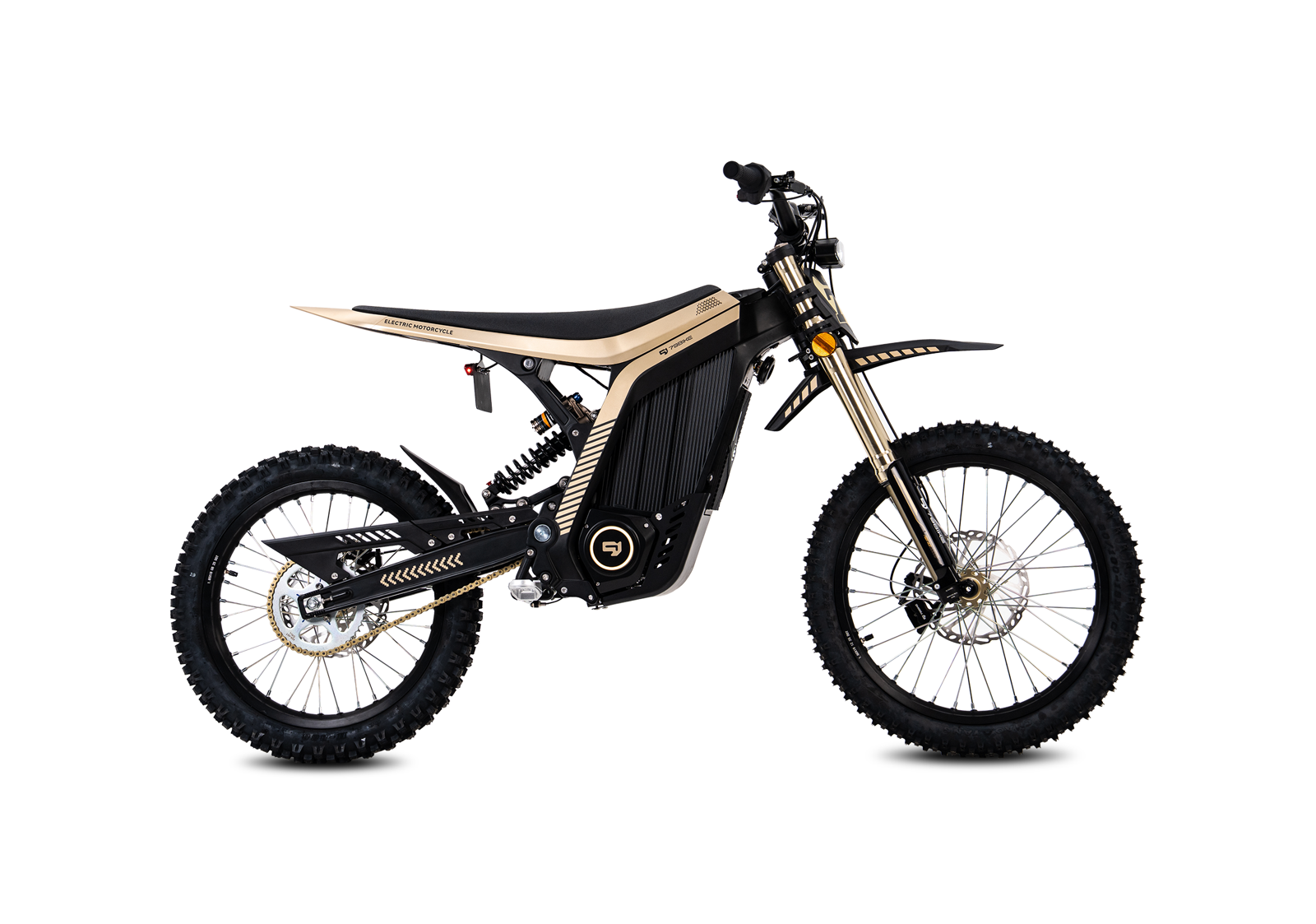 79BIKE Lynx preta e dourada vista lateral